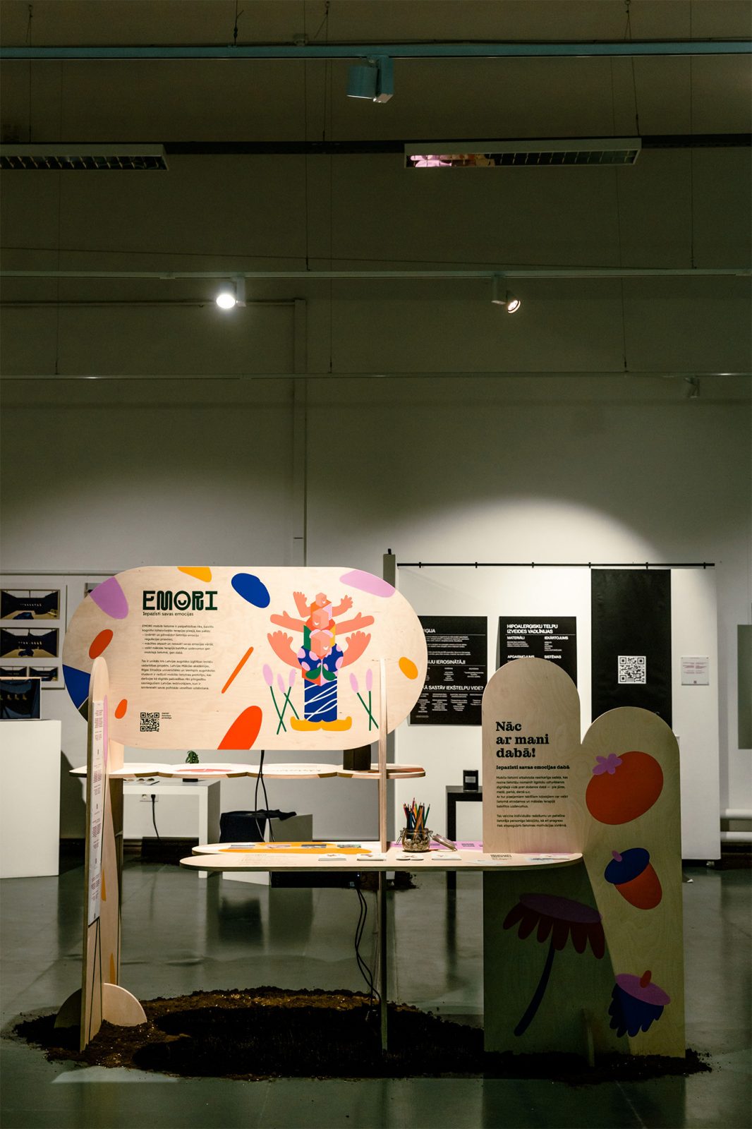 A photo of Emori promo exhibition stand