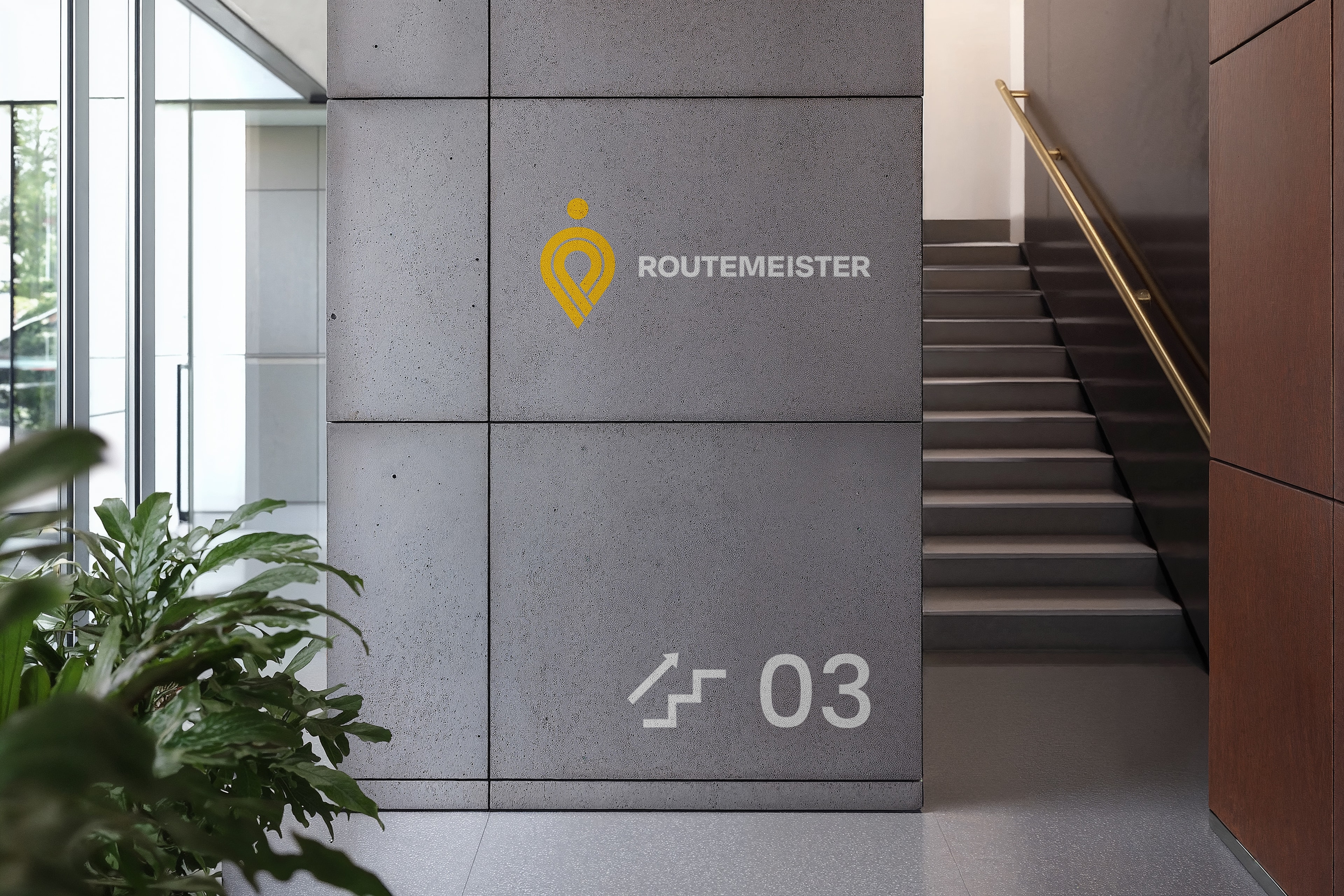Routemeister branded envelope and document